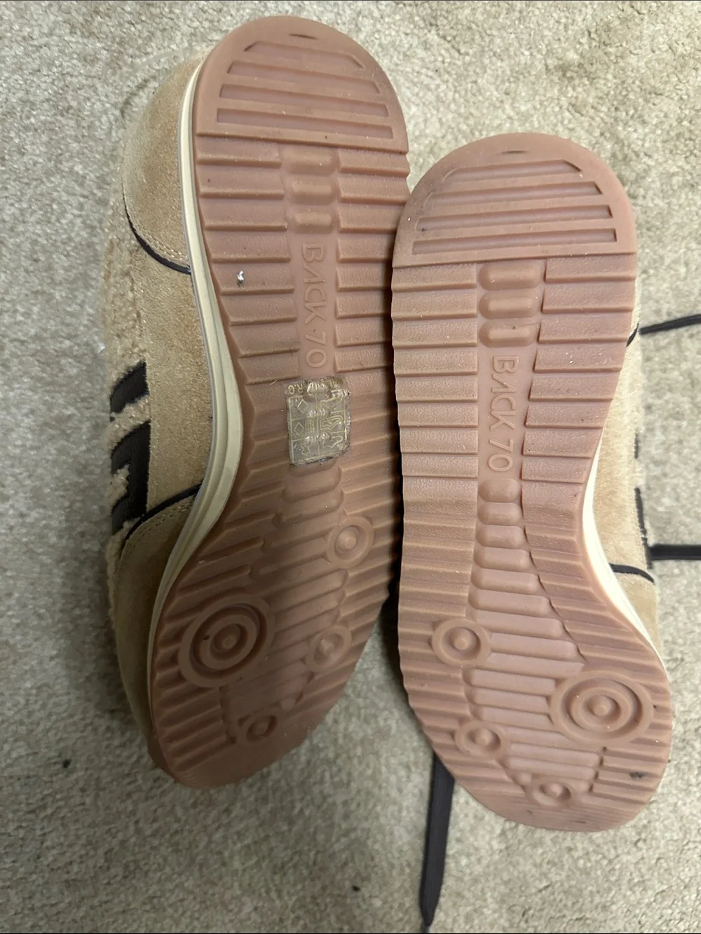 Men's Beige Sherpa Sneakers with Dark Brown Accents